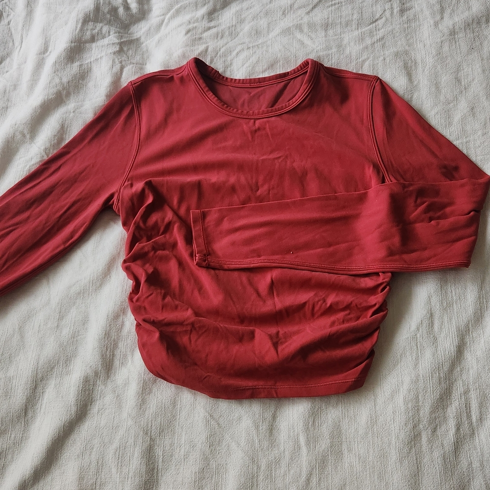 lululemon athletica Rich Red Long Sleeve Top